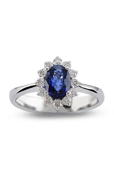 Harem Altın 1.25 Ct Pırlanta Safir Yüzük RTY18