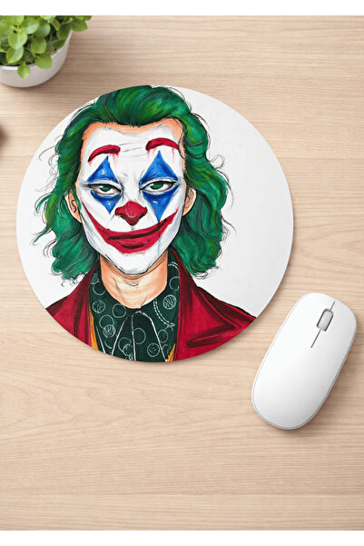 Eylül Design لوحة ماوس مستديرة مطبوعة بتصميم الجوكر، لوحة ماوس مريحة مضادة لل...