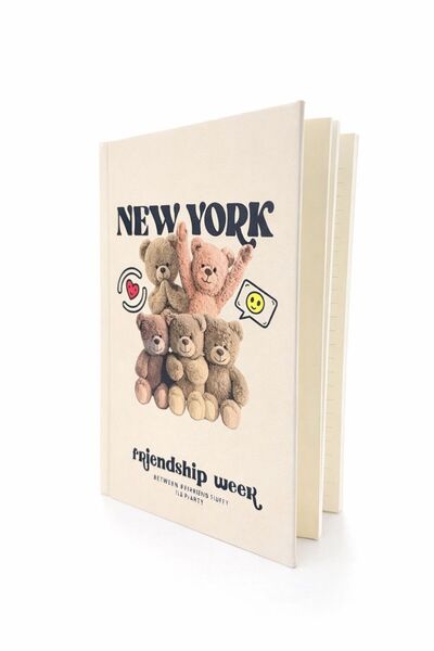 4nio Patterned Hard Cover Striped Notebook