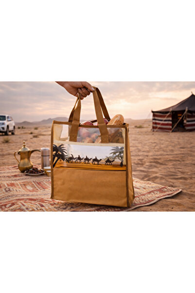 Dania 👜 Multi-purpose shopping and storage bag 40x40 cm – Stylish desert des...