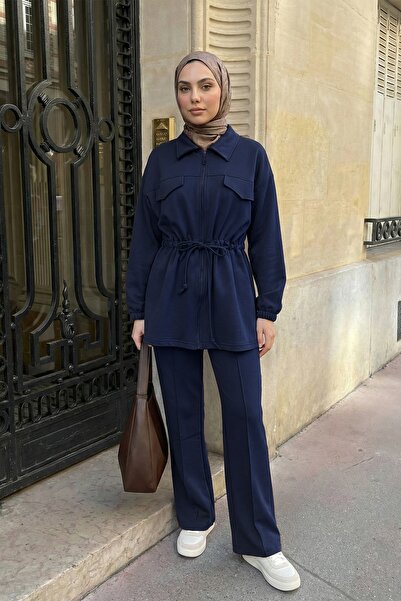 InStyle cu încrețituri Set dublu bleumarin cu șireturi