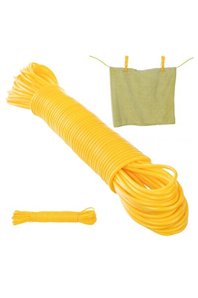 KADAX Sârmă de rufe de 20 de metri, cu frânghie de inserție pentru balcon