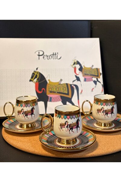 PerottiHome Wilshire at Model Luxury 6-Person Turkish Coffee Cup Set