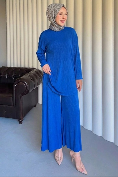 Bestenur Piliseli Double Suit 1692 - S Cobalt Blue