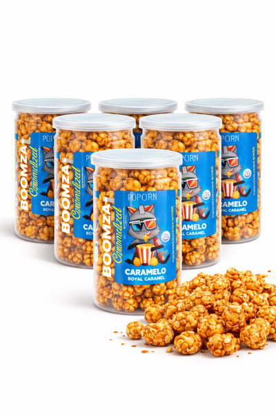 UkrainaSHOP Popcorn Caramelizat Crocant ROYAL CARAMEL 6 x 90 gr ADVANTAGE Pack