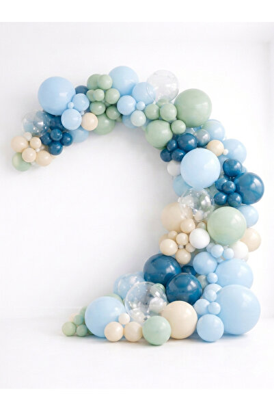 party mix Deniz Balon Zinciri Seti 65 Adet – Okyanus/Deniz Temalı 1 Yaş Erkek...