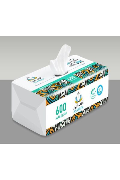MAKEEN مناديل اسارير 600 حبه 10 قطع
