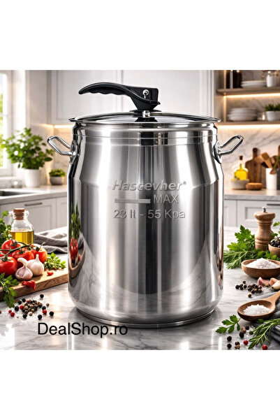 dealshopromania Χύτρα ταχύτητας Hascevher 23 λίτρων από ανοξείδωτο ατσάλι, επ...