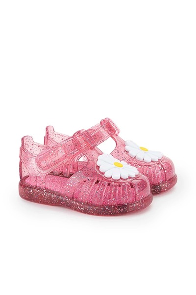 IGOR S10322 Tobby Gloss Flor Детски сандали за момичета с фуксия блясък и фло...