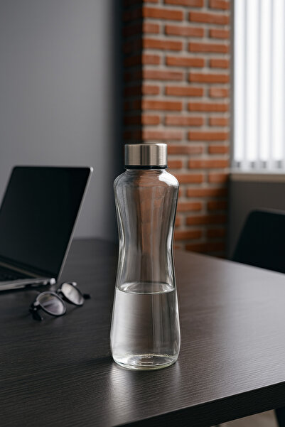 Saatistan 750 ml Cam Su Şişesi, Sızdırmaz Kapaklı, Sağlıklı ve Şık Tasarım