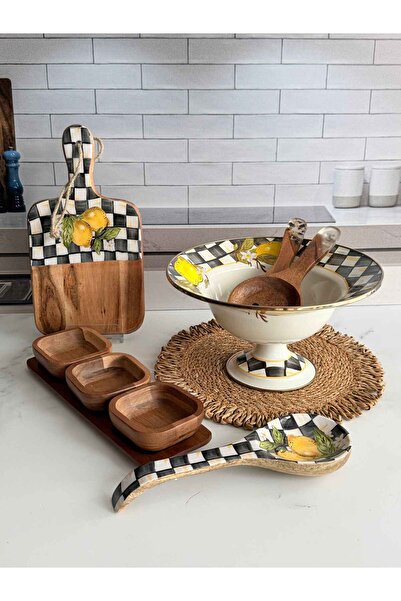 ROSSEV Amarillo Enamel Mango Kitchen Set 9 Pieces