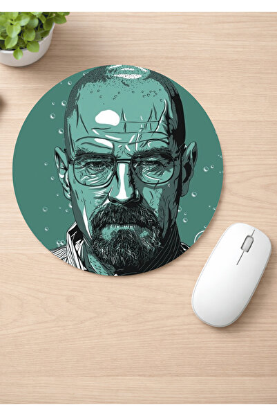 Eylül Design Breaking Bad Printed Round Non-Slip Mousepad Ergonomic Mouse Pad