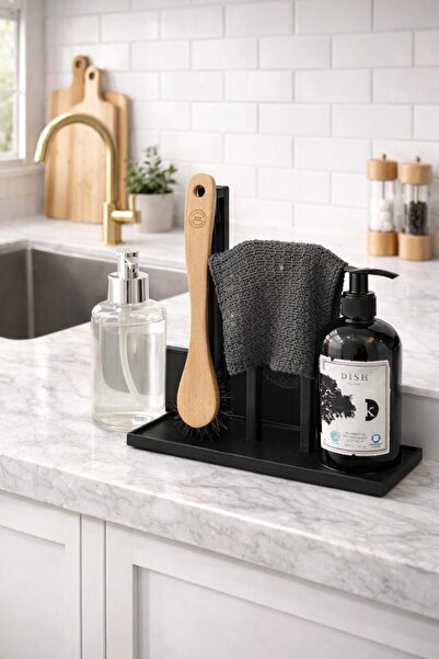 EN CONCEPT DESİNG Mutfak Lavabo Düzenleyici Süngerlik – Sabunluk ve Bez Askıl...