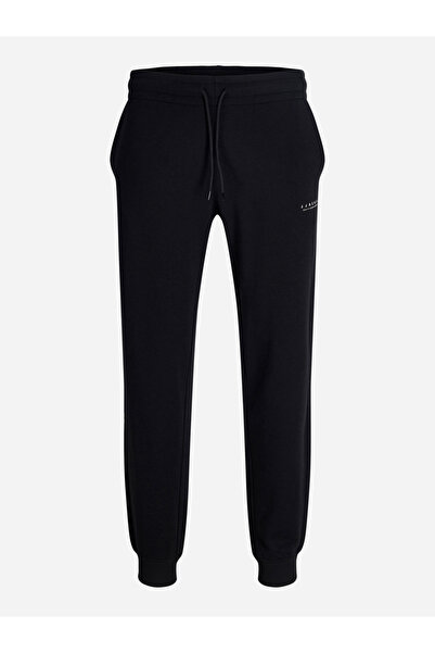 Jack & Jones Black Drawstring Waist Cuffed Joggers