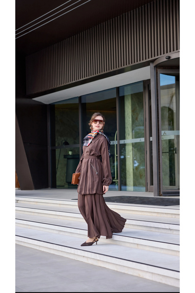 MissWhence Skirt Suit 39203 Brown