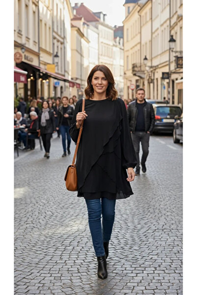 MissWhence Cupra Silk Tunic 39017 Black