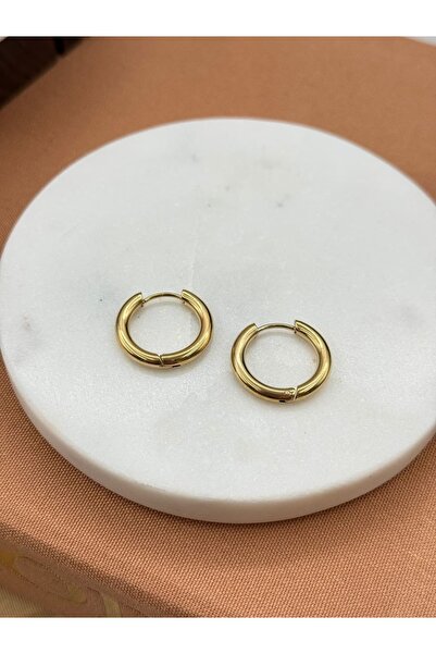 Jerie Gold Kararmaz Çelik Mini Boy Halka Küpe