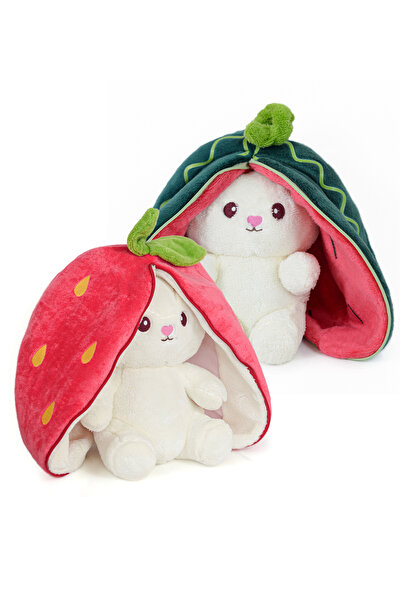 Pababo Çilek Tavşan Pelüş Fermuarlı 2'li