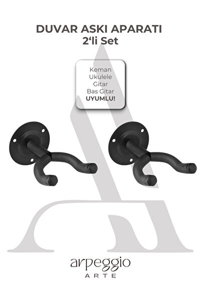arpeggio ARTE 2 Pieces of Wall-Mounted Guitar Hangers – Instrument Wall Mount...