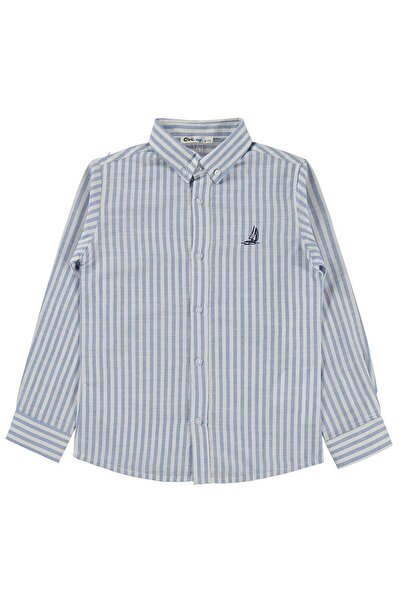 Civil Boys Embroidered Shirt 6-9 Years Old Shirt - Blue 6-7 Years Old