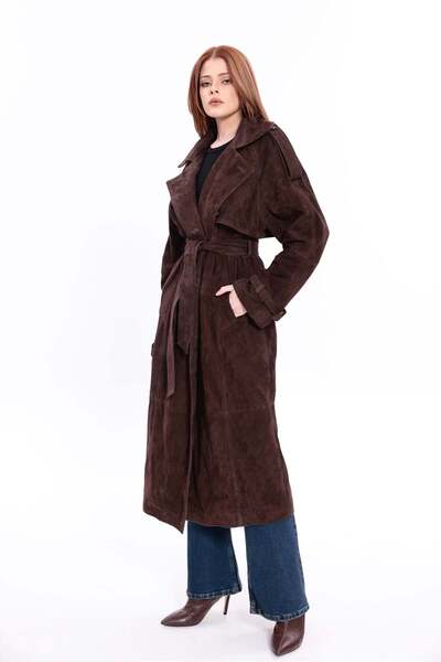 Rogue&Relic Studios Montmarte Süet Kahverengi Trençkot