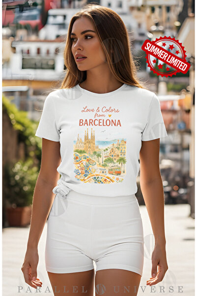 PARUNIV Tricou BARCELONA Colors, Mediteranean, Vară Limitată