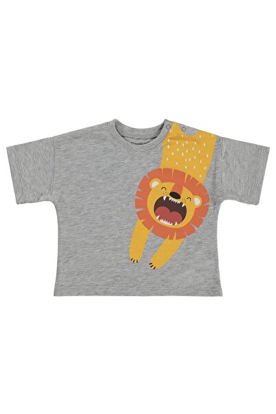 Civil Baby Tricou Aslan cu imprimeu pentru 3-12 luni - Gri 9-12 luni