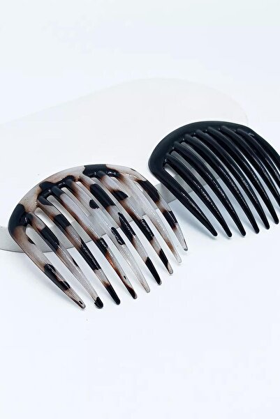 New Obsessions Turtle Back Ellipse Comb Bun Hairpin 2-Pack