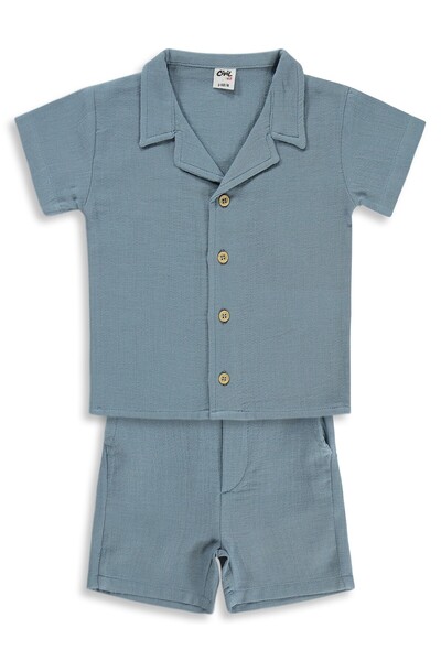 Civil Baby Müslin 6-18 Ay Takım - Mavi 9-12 Ay