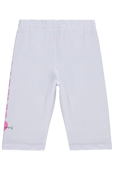 Civil Girls Be Happy Štampano Tajice za decu od 2-5 godina - bele, za 4-5 godina