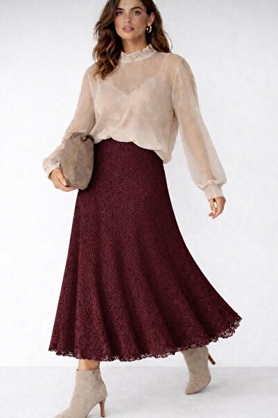 MODAALFABE Lace Lined Skirt