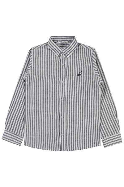 Civil Boys Embroidered Shirt 10-13 Years Old - Navy Blue 12-13 Years Old