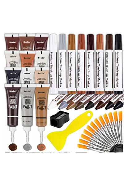 zola Set 42 piese reparare zgarieturi mobila si parchet, 8 markere, 8 creioan...