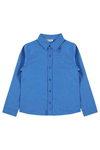 Civil Boys basic Cămașă cu mânecă lungă pentru 6-9 ani - Albastru 8-9 ani
