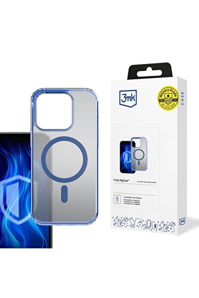 3MK Frosty MagCase for iPhone 14 Pro Max, MagSafe, Matte Blue TPU Case