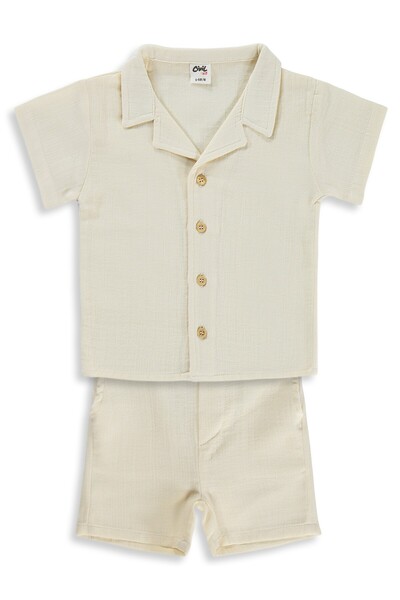 Civil Baby Müslin 6-18 Ay Takım - Bej 18-24 Ay