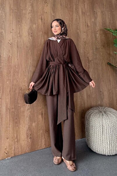 Şulemoda Giyim طقم أكجون بني
