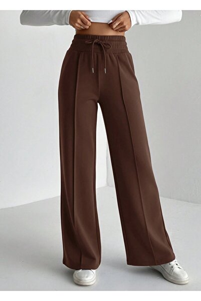 Sun Victoria Pantaloni de trening pentru femei, cu talie extra înaltă, cu pic...