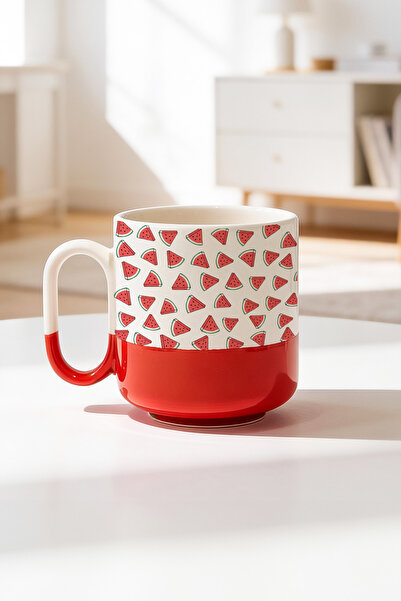 BB TRADE Watermelon Slice Design Ceramic Printed Pro Mug 330ml