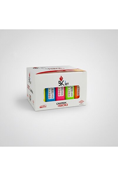Koko BKJet Büyük Boy Rüzgar Korumalı Doldurulabilir Renkli Çakmak 50 Adet