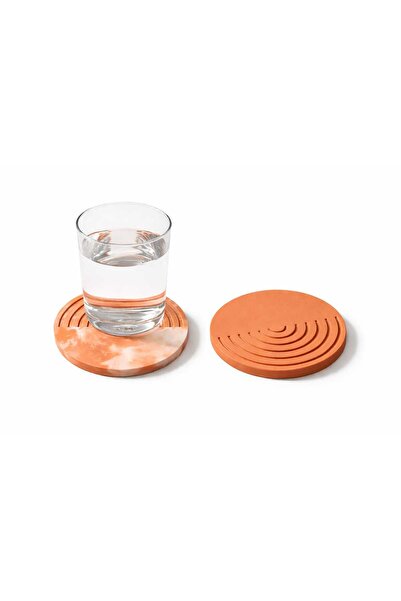 Karra Art مخطط قطعة من قواعد الأكواب الزخرفية المستديرة / بلاط واقي للطاولة م...