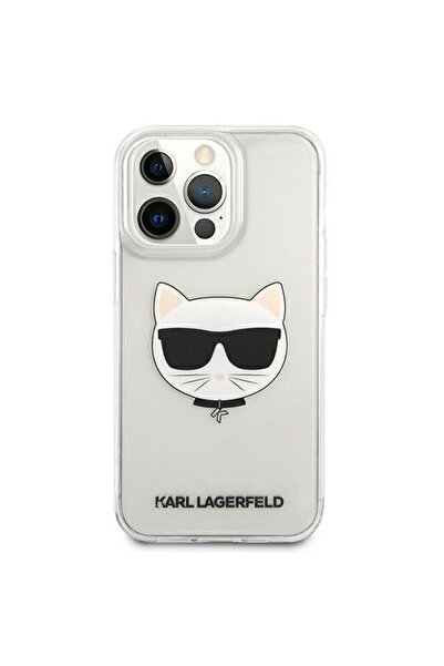 Karl Lagerfeld Case for IPhone 13 Pro Max KLHCP13XCTRP, Choupette Head - Tran...
