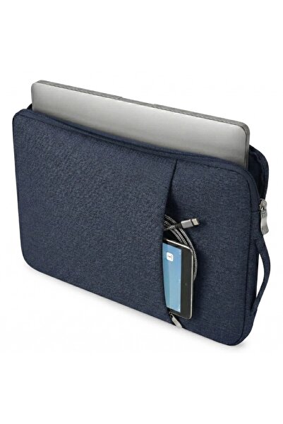 iUni Geanta Laptop 15"-16" iUni, Material Textil Impermeabil, Bleumarin
