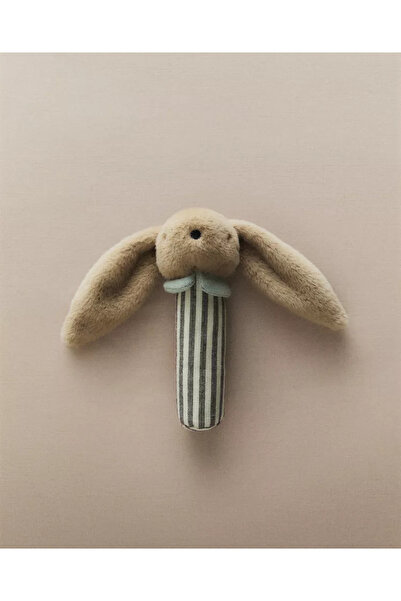 SHIVA Gift & More Rabbit Head Child Plush Rattle Playmate Plush Sound Toy