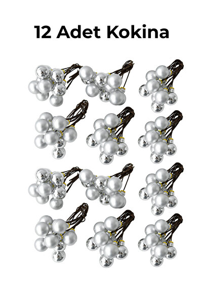 mystylee Gm-37 Silver Decorative Koki̇na Balls