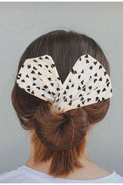 shop Tiny Heart Patterned Black and White Color Wire Practical Bun Making Ban...