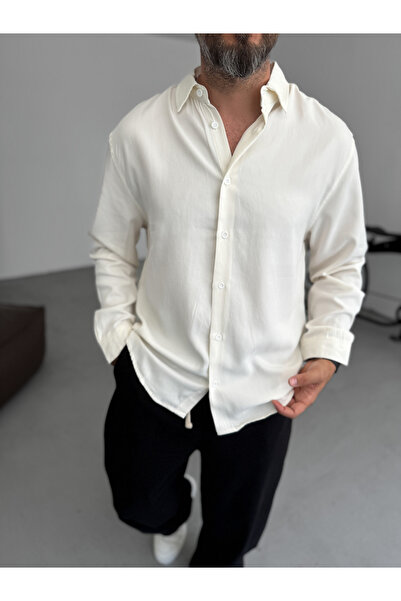 BYBASICMAN Košulja od tencel tkanine u boji ekru TW-1004