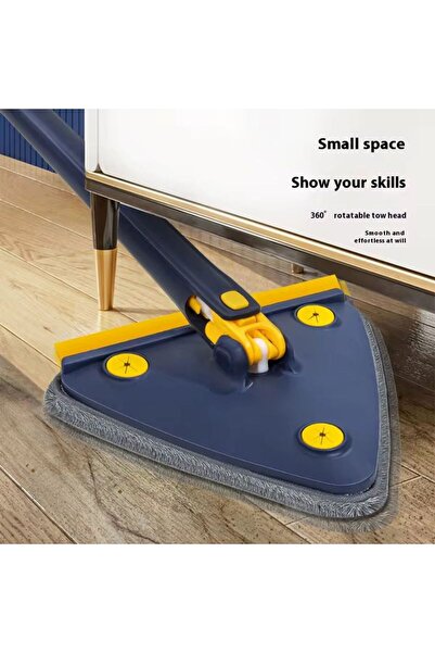 RSC MARKETİM Kendinden Sıkmalı Üçgen Mop Cam Duvar Yer Silebilen Yedek Mikrof...