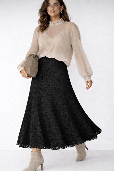 MODAALFABE Lace Lined Skirt