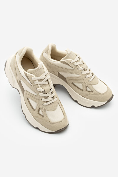 Marjin Дамски маратонки с висока дебела подметка, многоремични, шнуровани, сп...